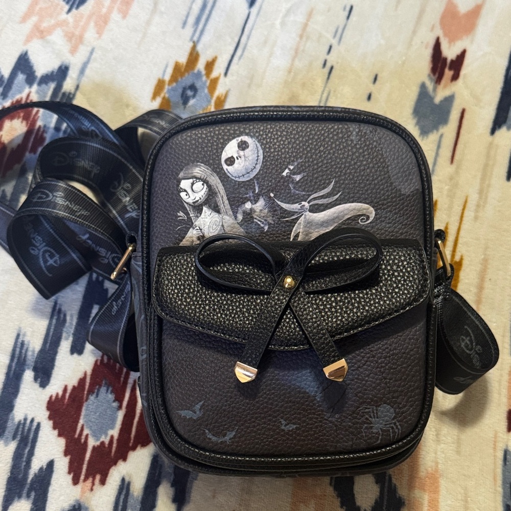 Disney Black and Gray Crossbody Bag